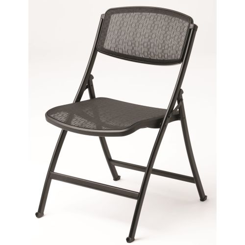 Mity-Lite® Folding Chair, Black Mesh and Frame